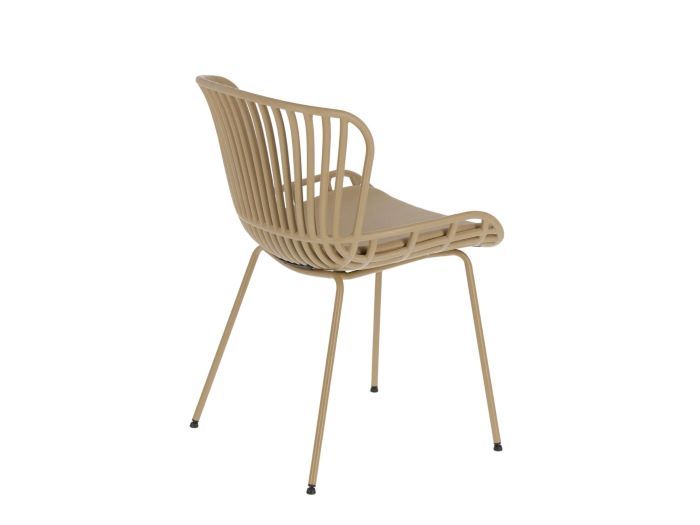 rear photo of Ibiza outdoor dining chair in beige