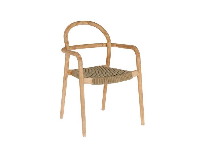 front photo of Julia outdoor dining chair in beige