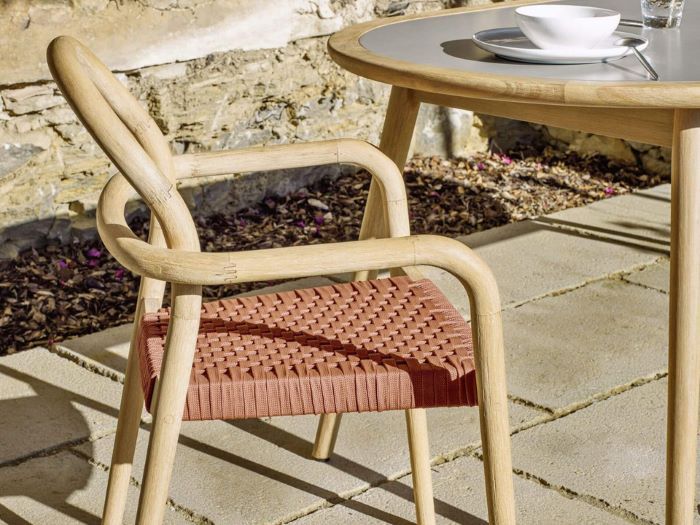 photo of Julia outdoor dining chair in terracotta