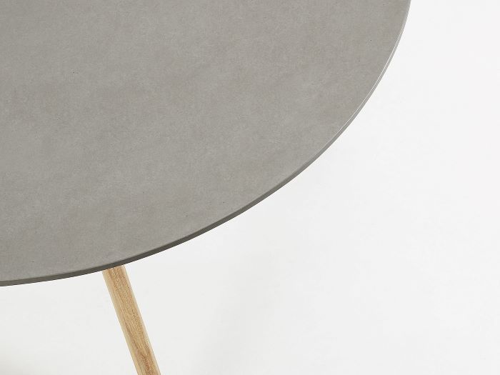 close up of Mabel round outdoor dining table