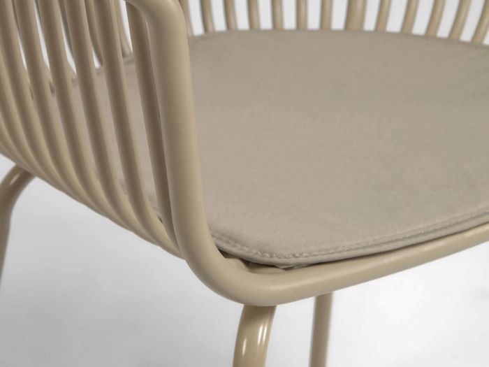 detailed photo of Miami outdoor dining chair in beige