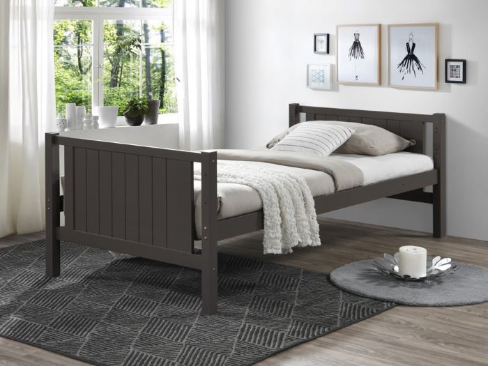 Room with kids Modern Bedroom Furniture containing Myer King Single bunk bed with storage in Grey