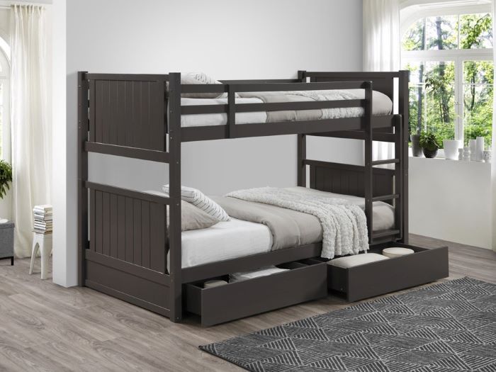 Myer Grey King Single Bunk Bed, Single Loft Bed Mattress