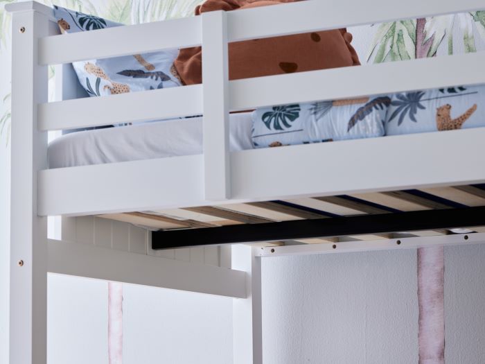 detailed photo of Myer Single Bunk with storage in white