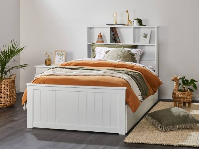Room with Modern Kids Bedroom Furniture containing Myer 3PCE White King Single Bedroom Suite with trundle