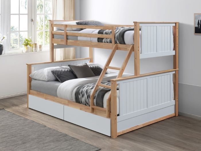 Myer Hardwood Triple Bunk Bed With, What Is A Good Mattress For Bunk Beds