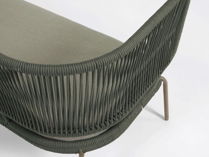 close up photo of Nadia outdoor 2-seater lounge in green