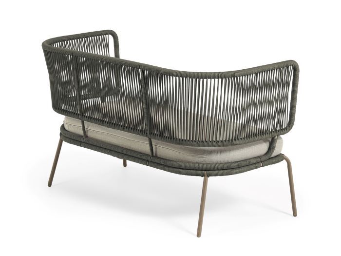 rear photo of Nadia outdoor 2-seater lounge in green