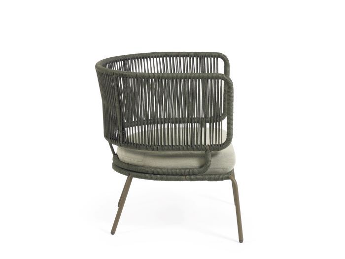 side photo of Nadia outdoor armchair in green