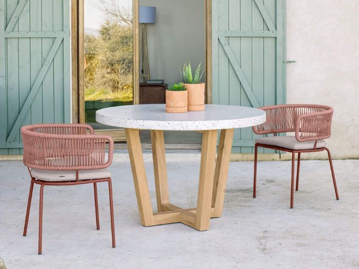 photo of Nadia outdoor dining chair in terracotta