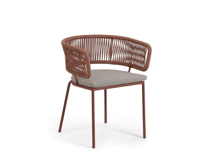 photo of Nadia outdoor dining chair in terracotta