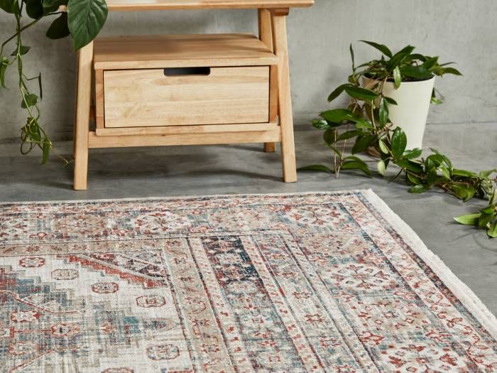 Close up photo of Suri Distressed Traditional Pattern Rug