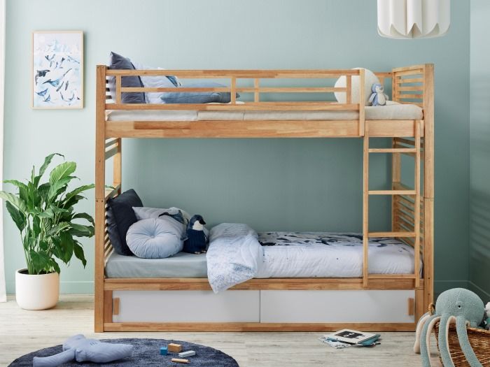 Wooden bunk bed set 2025