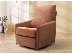 Aster Corduroy Rocking Chair | Orange Fabric