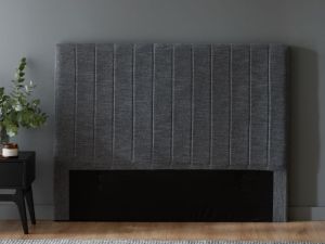 Cannes Queen Upholstered Headboard | Charcoal Fabric