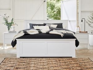 Coco 7PCE White Queen Storage Bedroom Suite | Hardwood Frame