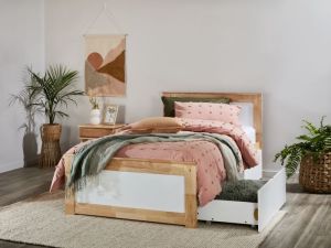 Coco 4PCE King Single Bedroom Suite in Natural | Storage