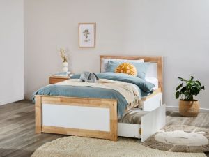 Coco 4PCE Single Bedroom Suite in Natural | Storage