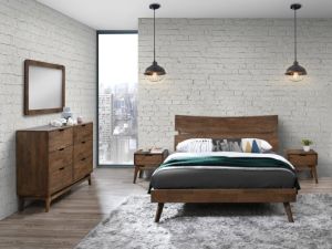 Cruz 3PCE Queen Bedroom Suite | Hardwood | Walnut 