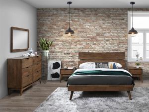 Cruz 3PCE King Bedroom Suite | Hardwood | Walnut