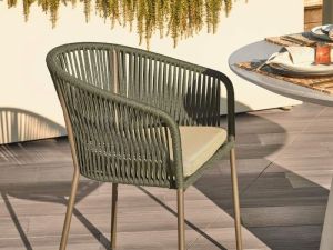 Edith Outdoor Dining Chair | Green