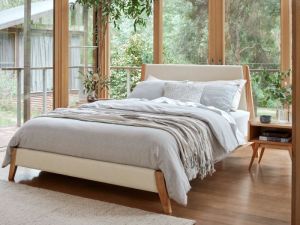 Finn Double Size Bed Frame | Natural Hardwood 