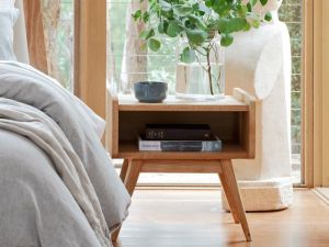 Finn Bedside Table | Natural Hardwood 