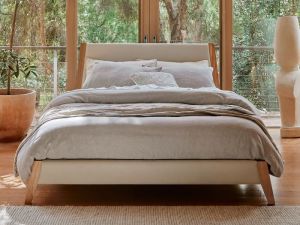 Finn Queen Size Bed Frame | Natural Hardwood 