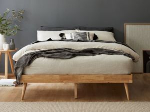 Franki Double Hardwood Bed Base | Natural