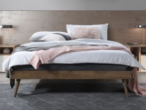 Franki Double Hardwood Bed Base | Walnut