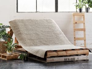 Giza Indoor Wool Area Rug | Cream