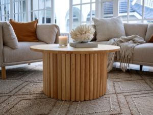 Jasper Round Coffee Table | Natural Hardwood