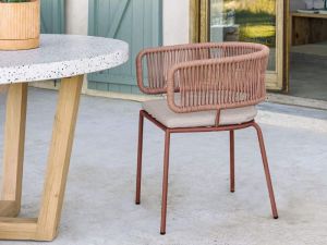 Nadia Outdoor Dining Chair | Terracotta