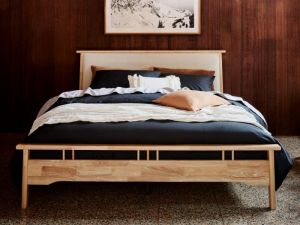 Oslo Queen Hardwood Bed Frame | Natural 
