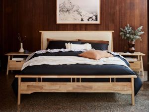 Oslo 3PCE Queen Bedroom Suite | Natural Hardwood Frame