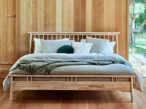 Rome Hardwood King Size Bed Frame | Natural 