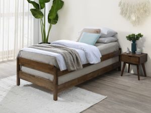 Stax King Single Hardwood Stackable Bed | 2-in-1 | Walnut