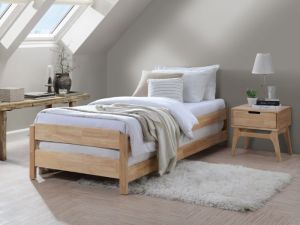 Stax Single Stackable Bed | 2-in-1 | Natural Hardwood
