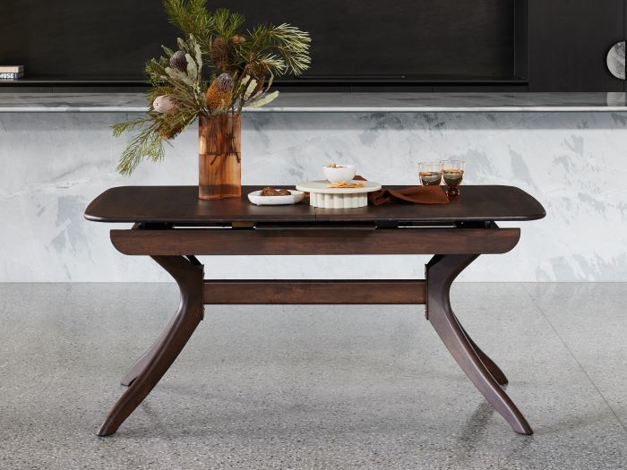 Villa Hardwood Extendable Dining Table - Arabica Walnut