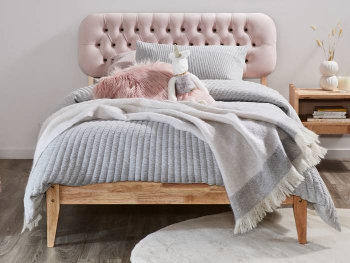 Room with Modern Bedroom Furniture containing Halo Hardwood King Single Size Bed Frame  