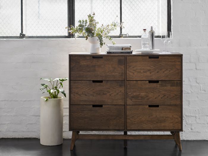 Rome 5PCE King Bedroom Package | Rustic Walnut chest drawer