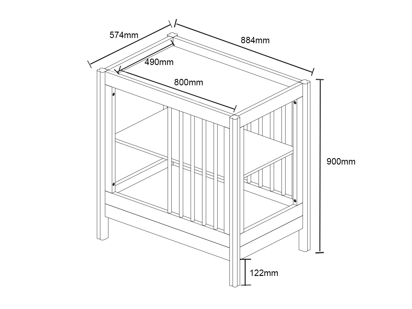 Changing shop table measurements