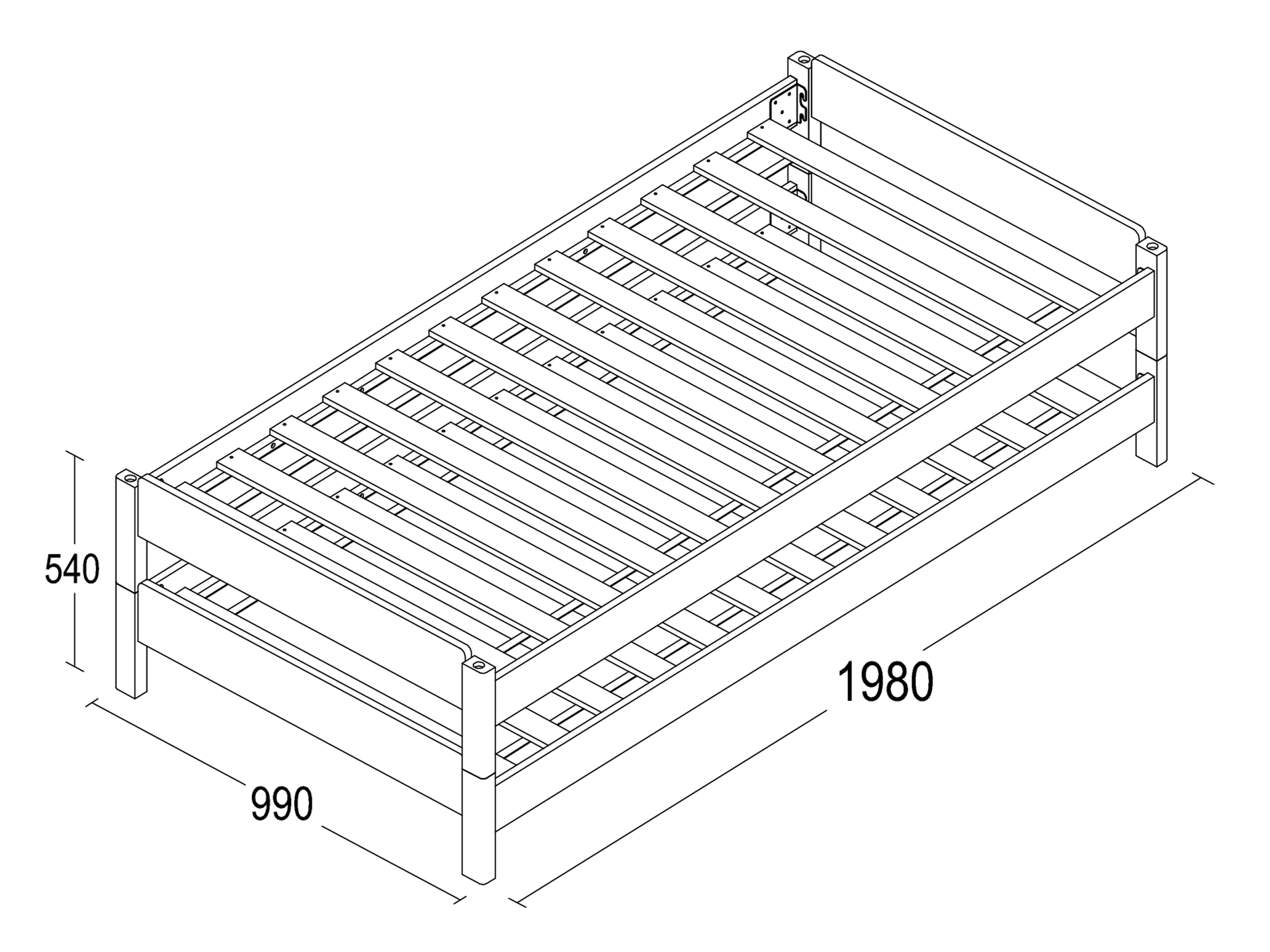 Stax Hardwood Bed